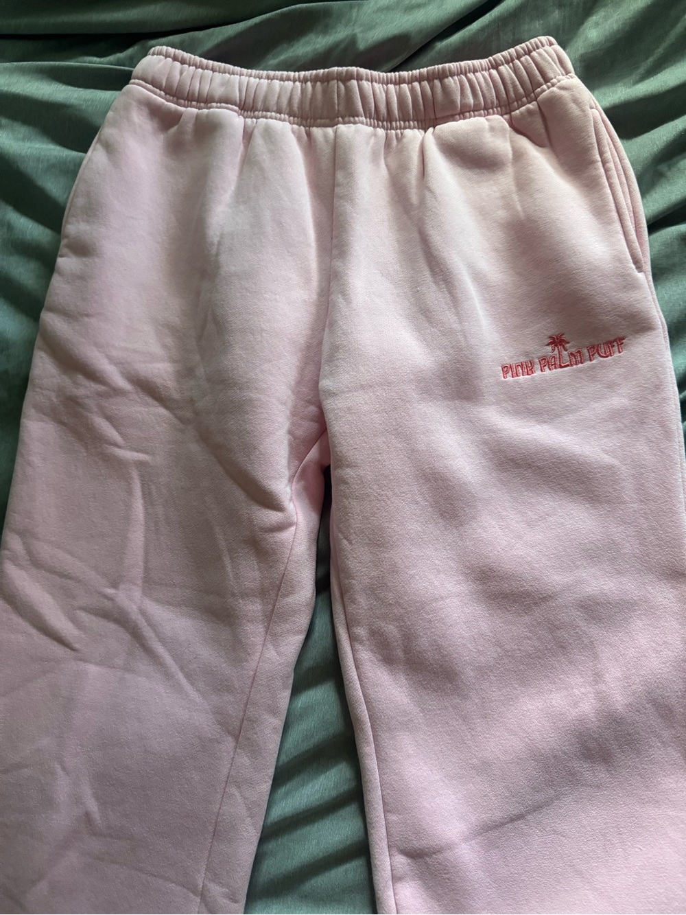 Pink Palm Puff Sweatpants